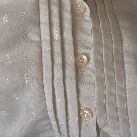 Vintage 70s YOU BABES Ivory Blouse – Puff Sleeve Pintuck Peasant Top Cottagecore - Picture 3 of 14